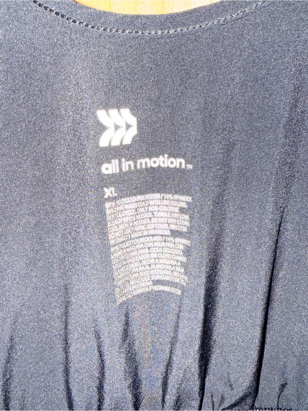 all in motion Black Sleeveless Drawstring Athletic Mini Dress-XL-EC - Picture 2 of 10
